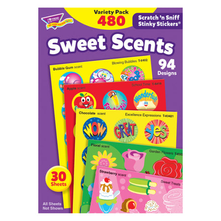 Sweet Scents Stinky Stickers&reg; Variety Pack, 480 ct