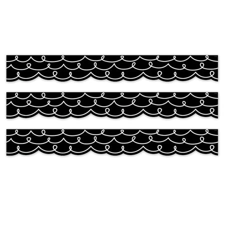 Core Decor Loop-de-Loop on Black EZ Border, 48 Feet Per Pack, 3 Packs