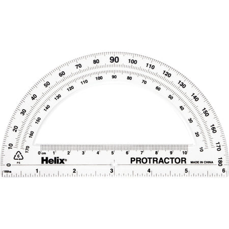 180 Degree Standard Protractor, 6"