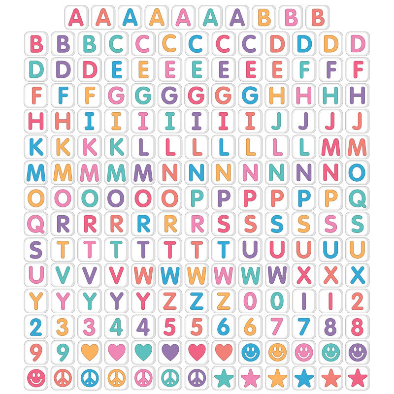 Crafty and Cool Letter Beads Bulletin Board Letters, 216 Pieces