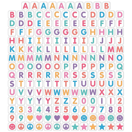 Crafty and Cool Letter Beads Bulletin Board Letters, 216 Pieces