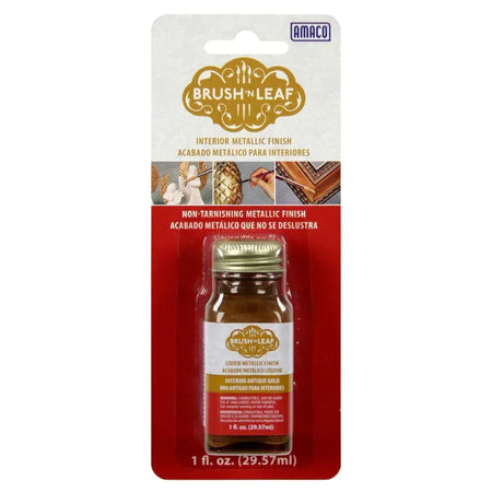 Brush 'N Leaf® Interior Paint, 1 oz, Metallic Antique Gold