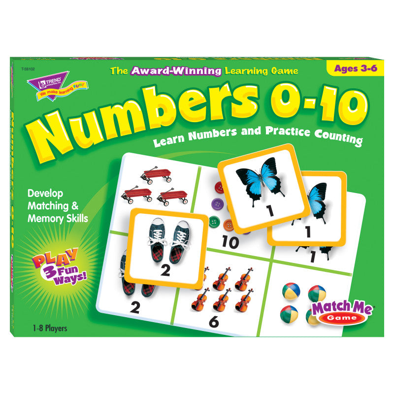 Numbers 0-10 Match Me&reg; Games