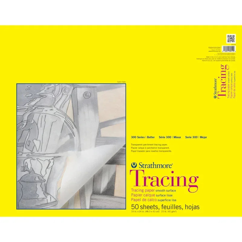 300 Series Tracing Pad, Tape Binding, 50 Sheet, 19x24 inch, 1 Count