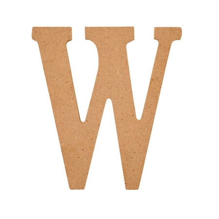 MDF Letter, W, 5 Inch