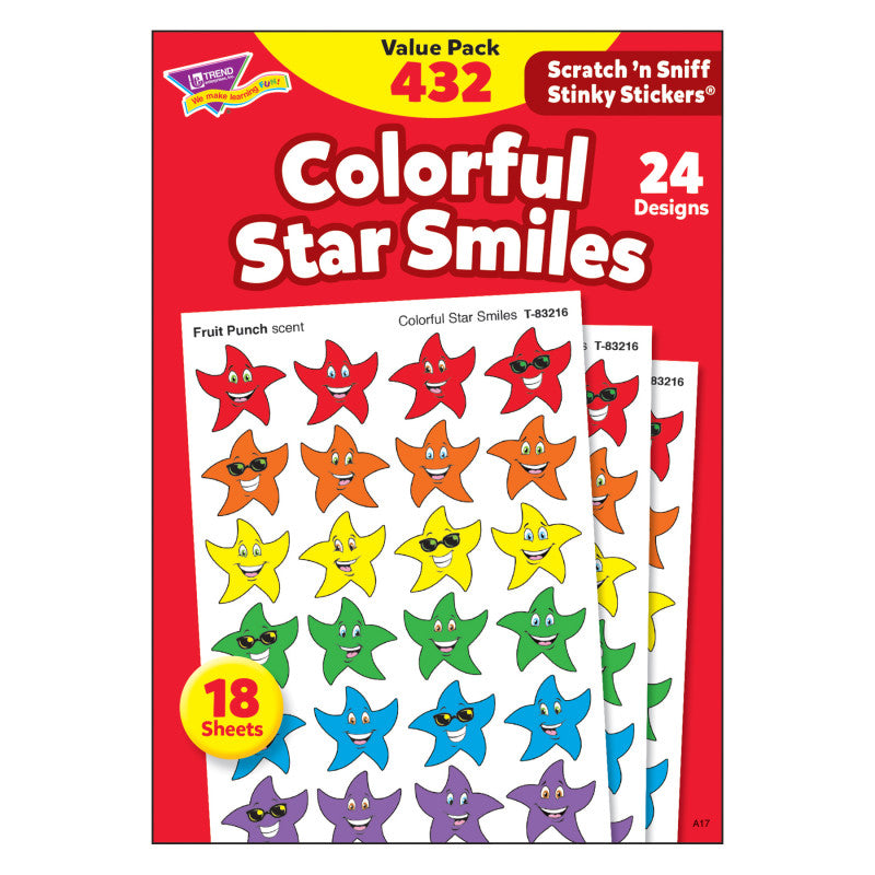 Colorful Star Smiles Stinky Stickers&reg; Variety Pack, 432 ct