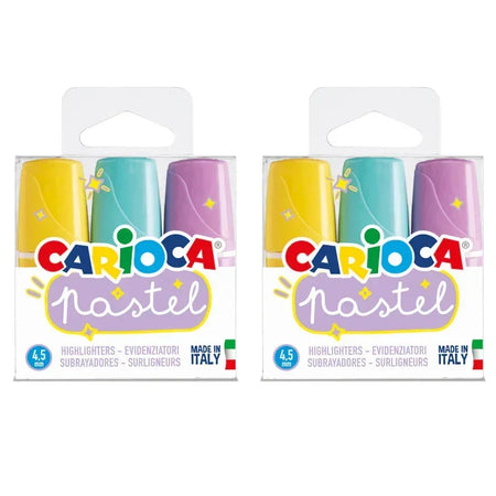 Minilight Pastel Washable Highlighters, 3 Per Pack, 2 Packs