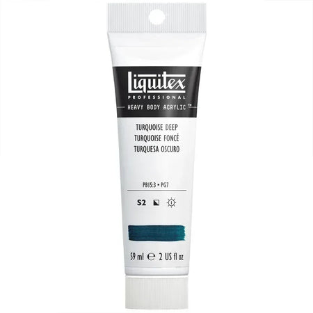 Professional Heavy Body Acrylic Paint, 59 mL Tube, Turquoise Deep