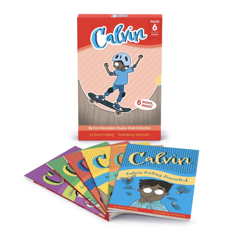 Phase 6 Decodable Chapter Books for Grade 2 Reading Fluency and Affix Practice, 6 Book Set