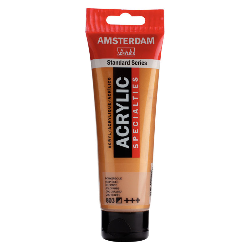 Standard Acrylic Paint, 120ml, Deep Gold 803