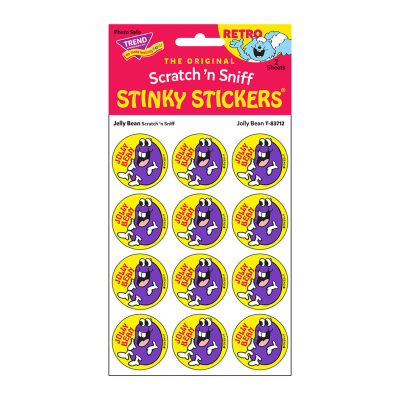 Jolly Bean/Jelly Bean scent Retro Scratch 'n Sniff Stinky StickersÂ®, 24 ct.