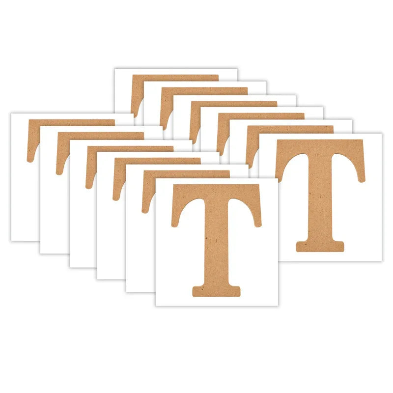 MDF Letter, T, 5 Inch, Pack of 12
