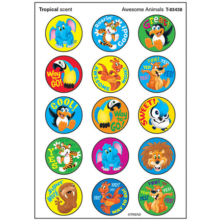 Awesome Animals/Tropical Stinky Stickers&reg;, 60 ct.