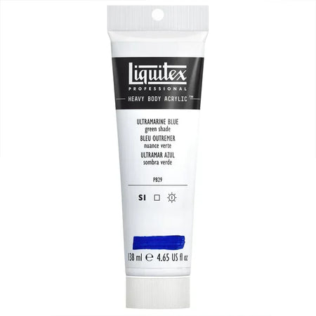 Professional Heavy Body Acrylic Paint, 138 mL Tube, Ultramarine Blue (Green Shade)