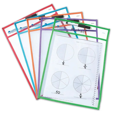 Write & Wipe Pockets, Set of 5