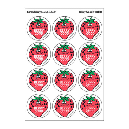 Berry Good/Strawberry Scented Stickers, Pack of 24