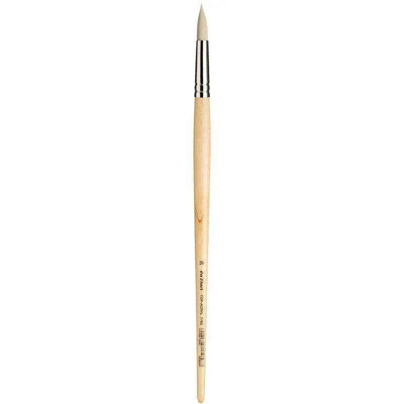 TOP-ACRYL White Brush, Synthetic, Acrylic & Oil, Round, Series 7782, Size 20