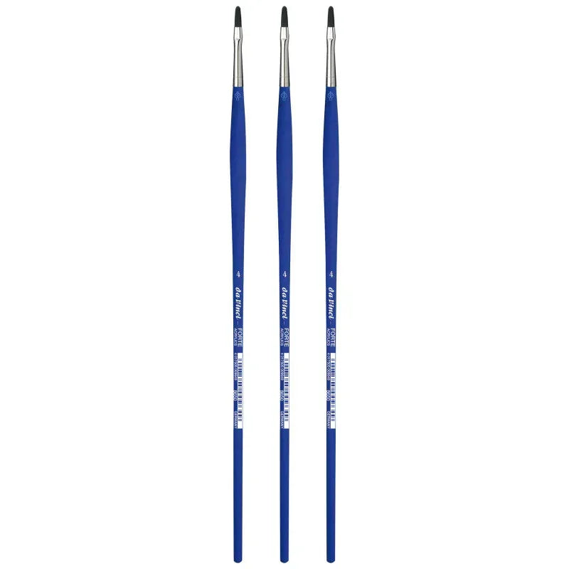 FORTE-Acrylics Student Brush, Synthetic, Acrylic & Oil, Filbert, Series 8650, Size 4, Pack of 3