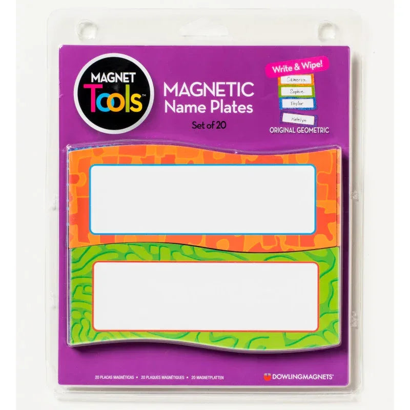 Magnetic Name Plates, Pack of 20