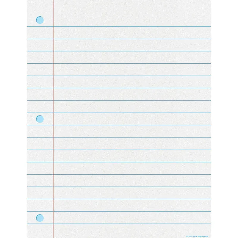Notebook Paper Write-On/Wipe-Off Chart