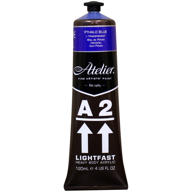 A2 Heavy Body Lightfast Artist Acrylic, 4 oz., Pthalo Blue