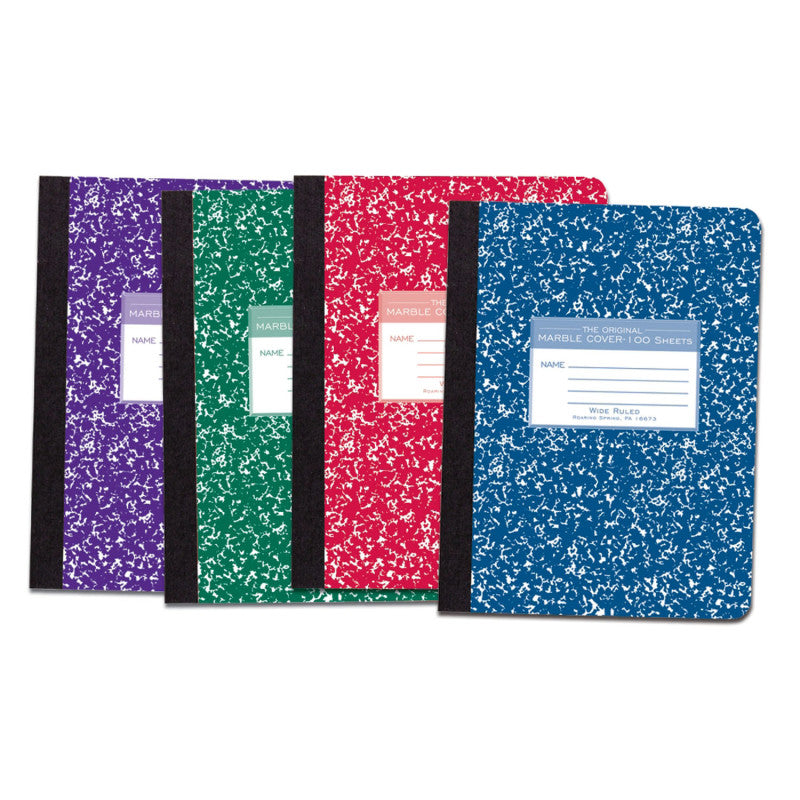 Marble Composition Book, Assorted Colors, 1 Book