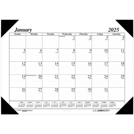 Academic Economy Desk Pad, 12 months, January-December