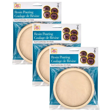 Resin Pouring Surface, Coasters, 4 Per Set, 3 Sets