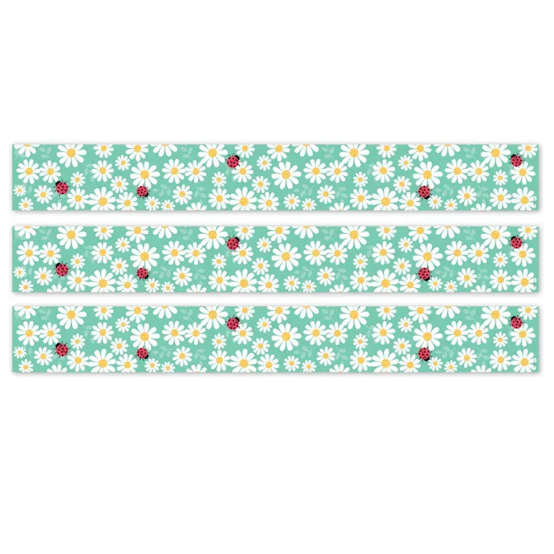 Core Decor Daisy Bug EZ Border, Bulletin Board Border, 48 Feet Per Pack, 3 Packs