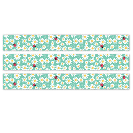 Core Decor Daisy Bug EZ Border, Bulletin Board Border, 48 Feet Per Pack, 3 Packs