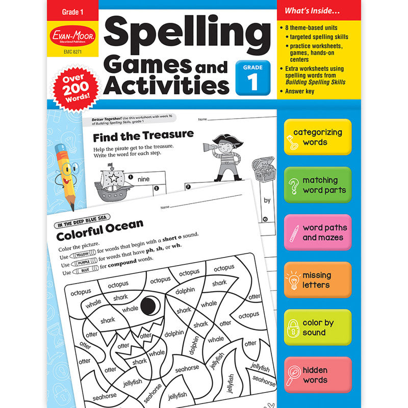 Spelling Games and Activities, Grade 1