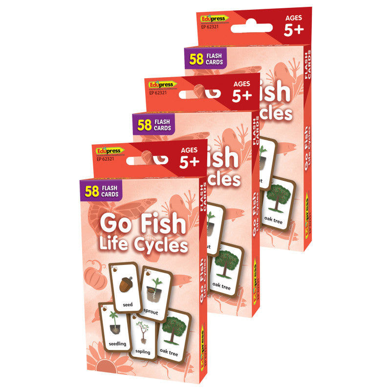 Go Fish: Life Cycles Flash Cards, 3 Packs