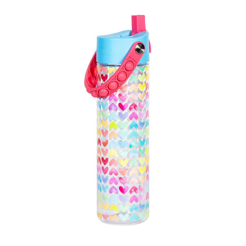 26oz Splash Pop Bottle - Rainbow Heart