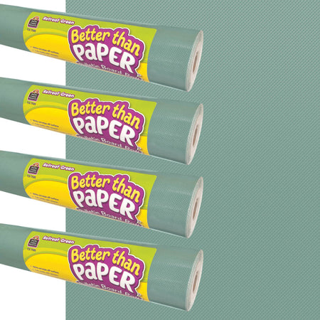 Better Than Paper&reg; Bulletin Board Roll, 4' x 12', Retreat Green, 4-Pack