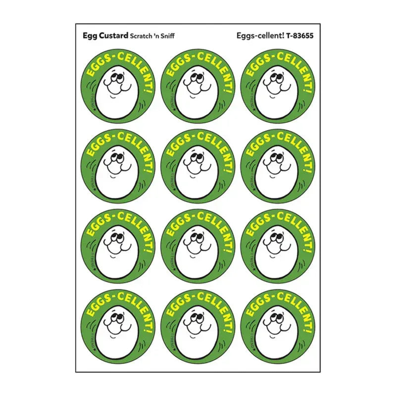 Eggs-cellent!/ Egg Custard Scent Stickers, 24 ct.