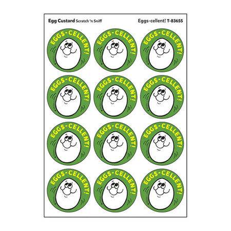 Eggs-cellent!/ Egg Custard Scent Stickers, 24 ct.