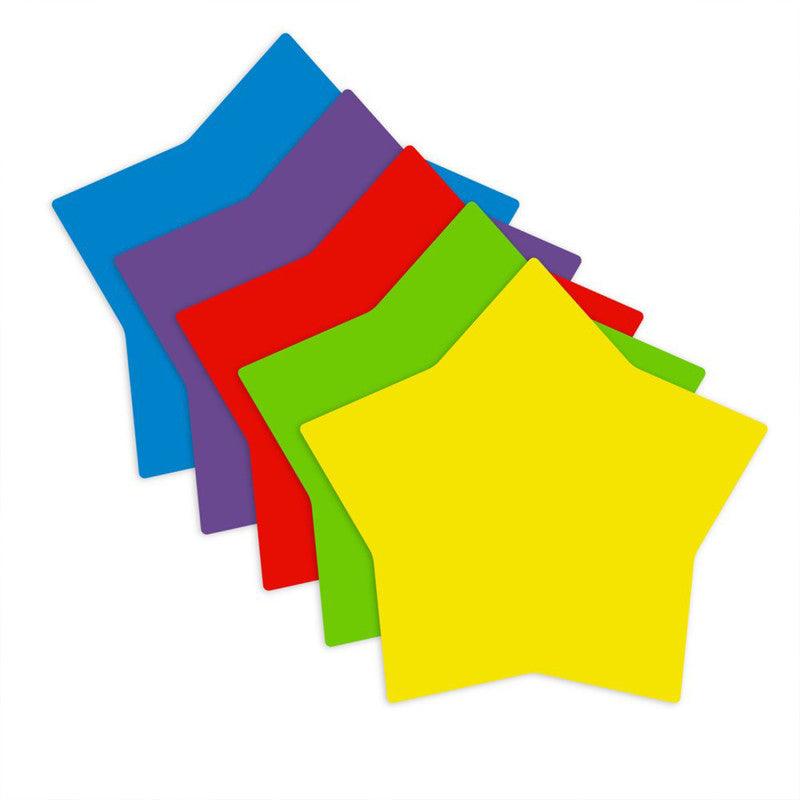 Dry Erase Star Decals, 11" x 11", Assorted, 5-Pack