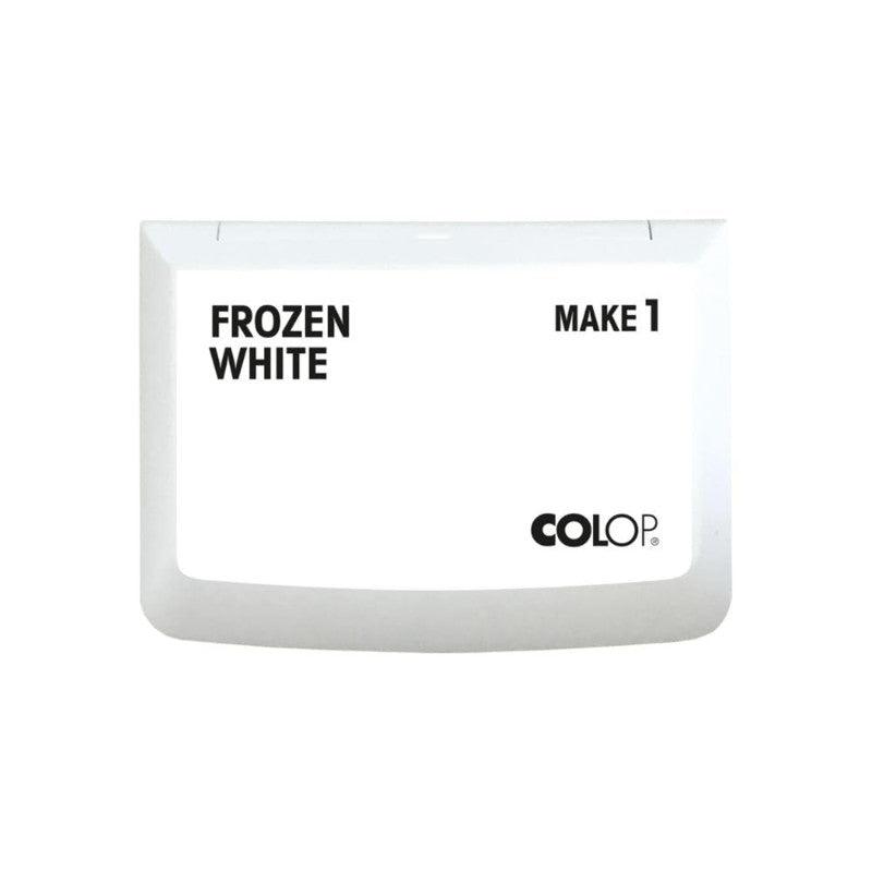 Make 1 Water-Based Acid-Free Craft Ink Stamp Pad, 3.5 x 2 Inches, Frozen White