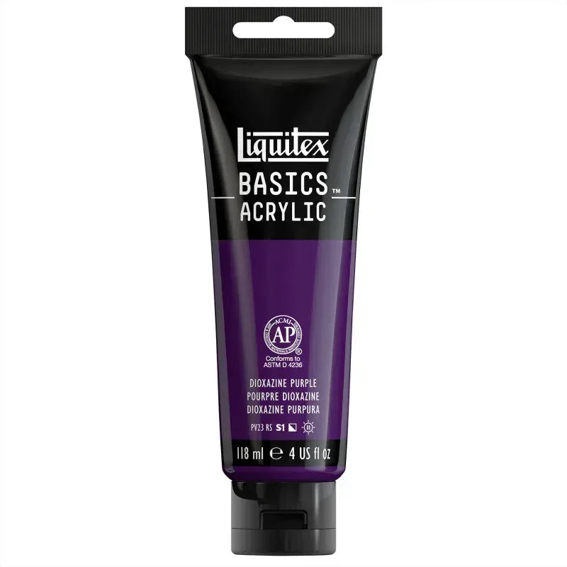 BASICS Acrylic Paint, 118 mL Tube, Dioxazine Purple