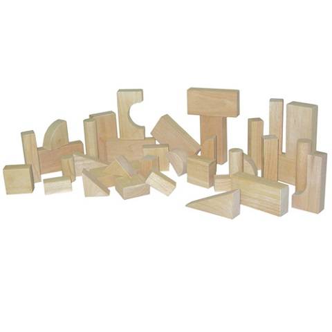 Wood Designs Children Play Wood Toddler Blocks - 12 Shapes, 36 Pieces, WD-60100