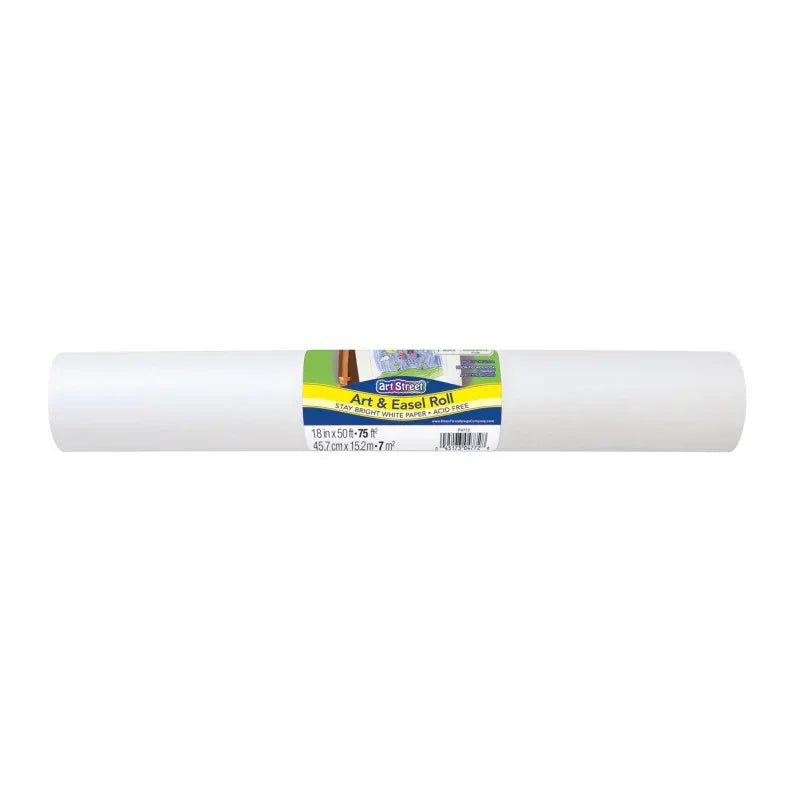 Art & Easel Roll, White, 18" x 50', 1 Roll