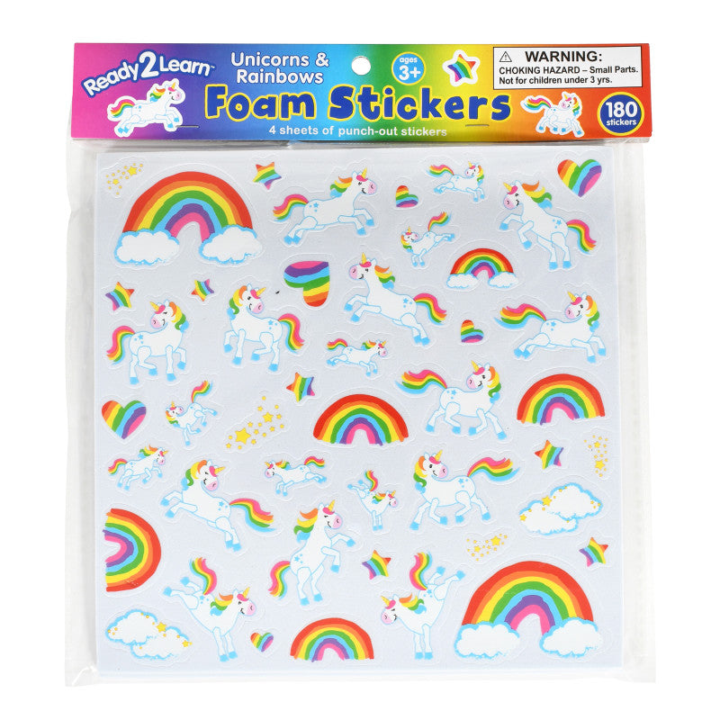 Foam Stickers - Unicorns and Rainbows - Pack of 180