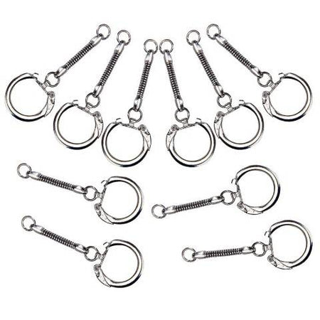 Key Ring & Chain with Snake Chain and Jump Ring - Silver 12 per pack