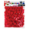 Craft Acrylic Pom Poms - Pkg of 100, 1", Red, (243RE)
