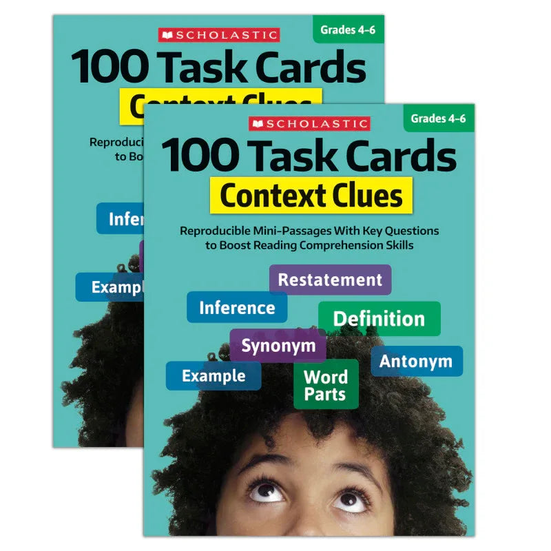 100 Task Cards: Context Clues Activity Book, Pack of 2