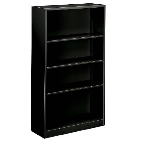 Hon, Brigade 4-Shelf Bookcase 12.63"D x 34.5"W x 59.0"H, Black, HONS60ABC