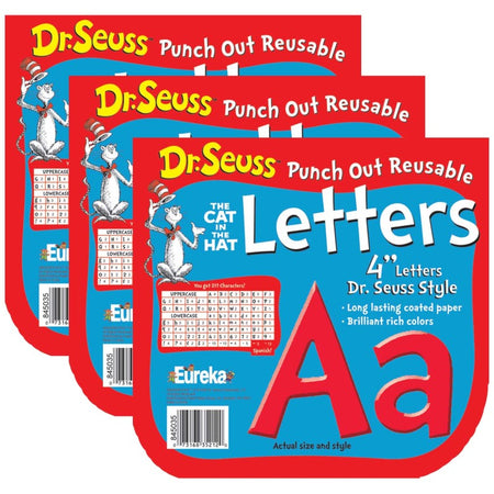 Dr. Seuss&trade; Red Deco 4" Letters, 217 Per Pack, 3 Packs