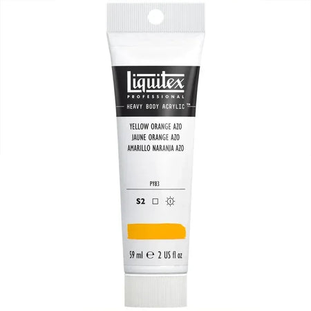 Professional Heavy Body Acrylic Paint, 59 mL Tube, Yellow Orange Azo