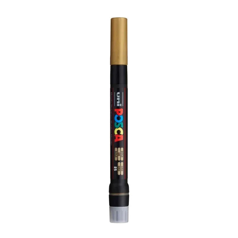 uni® POSCA PCF-350 Water-Based Paint Markers, Brush Tip (1-10mm), Gold