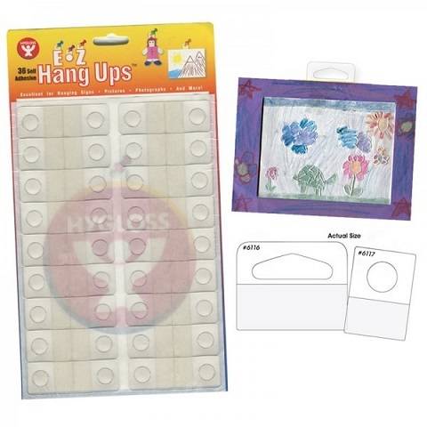 Self-Adhesive E-Z Hang Ups 36 Tabs/Sheet 7⁄8" x 11⁄4"
